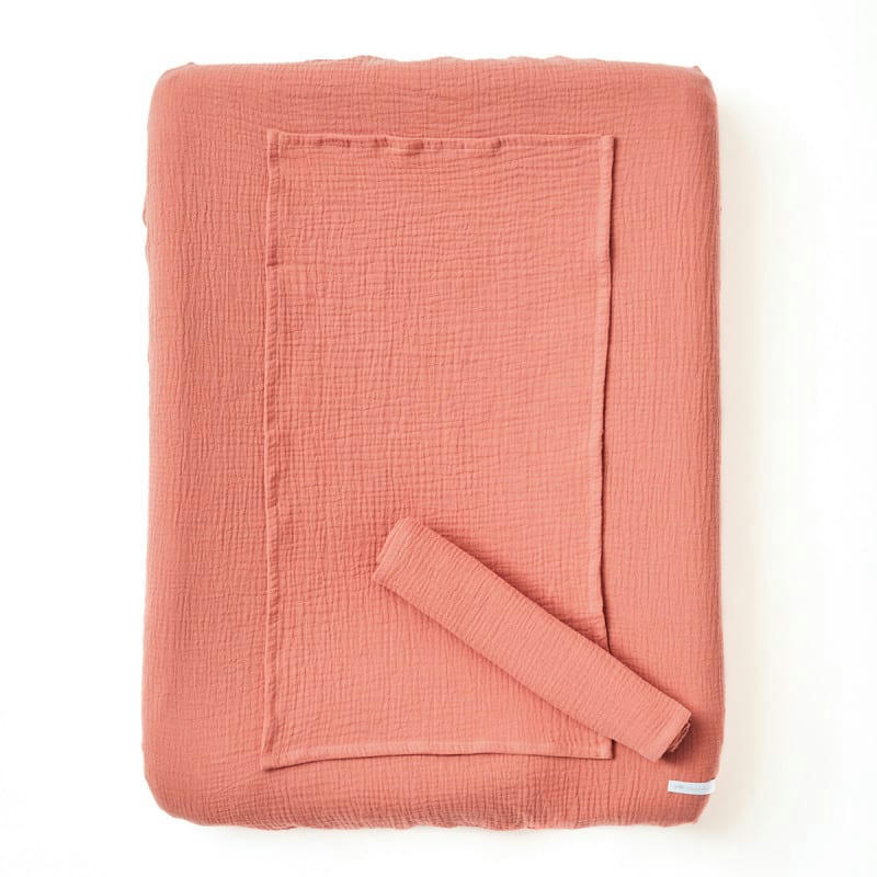 - Housse de matelas à langer Plein Air + 2 langes Vert Sauge