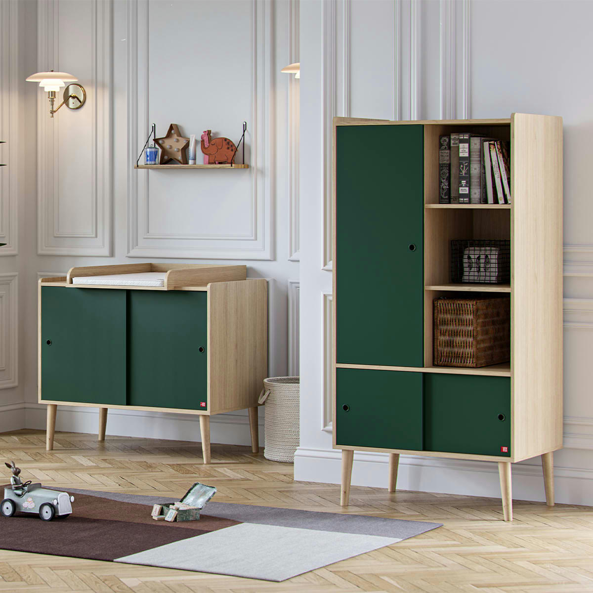 RETRO - Armoire 1 porte naturel