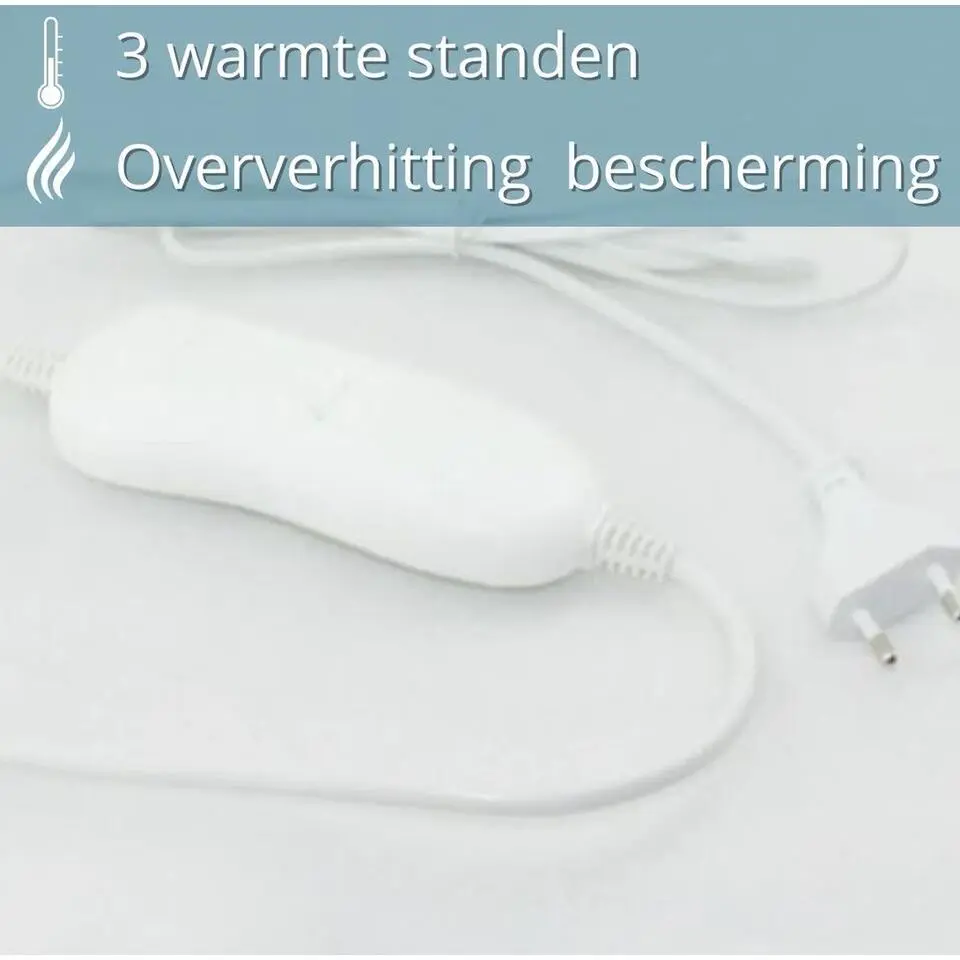 Parya Home - Verwarmde Deken - 3 warmte standen - Warmte deken - deken 1 persoon