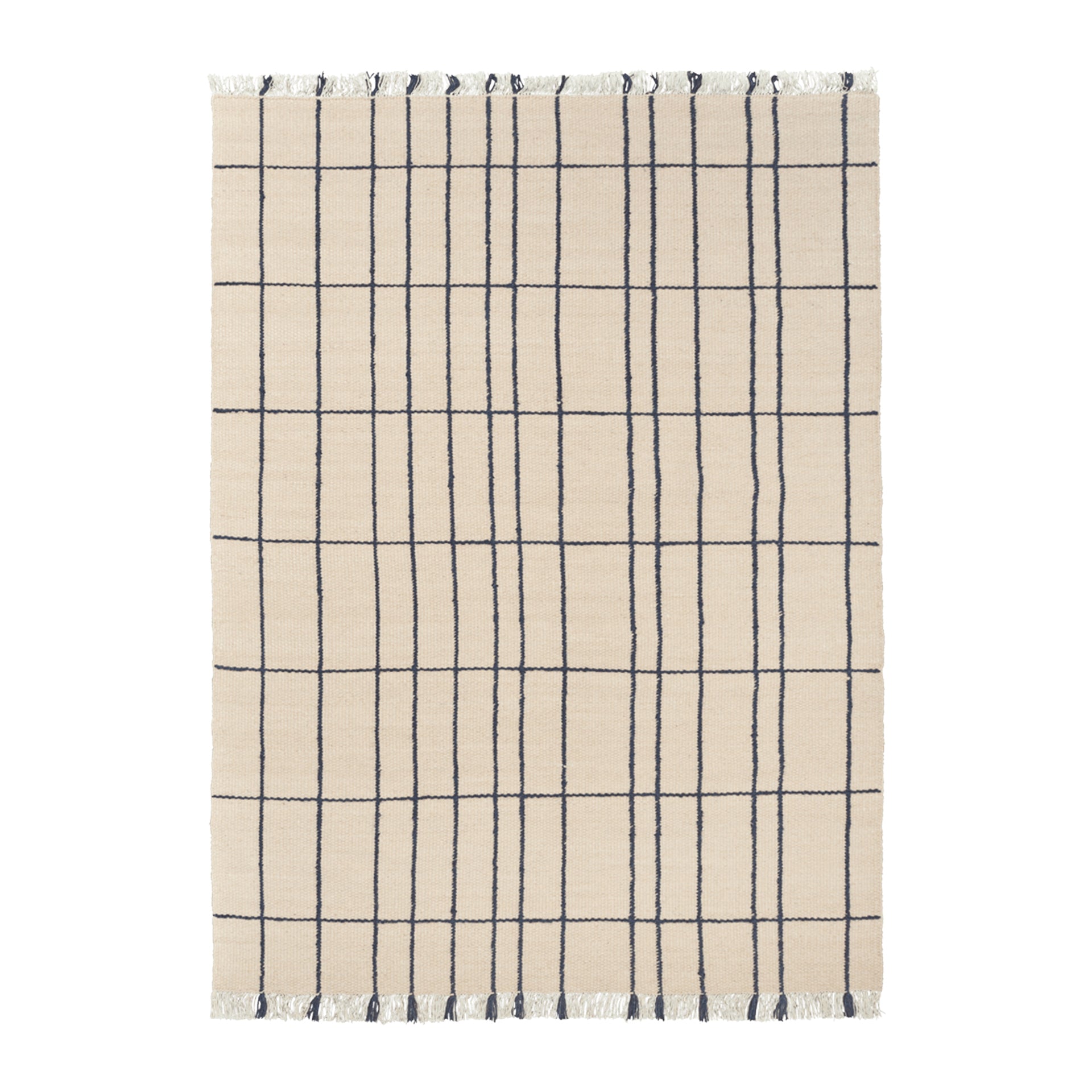 Ferm Living Sen Vloerkleed 140 x 200 cm - Parchment / Indigo