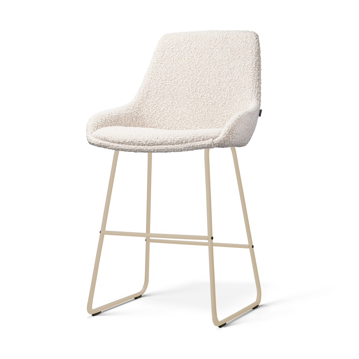 Nolon Nino-Isa barkruk bouclé beige - beige onderstel - 65 cm
