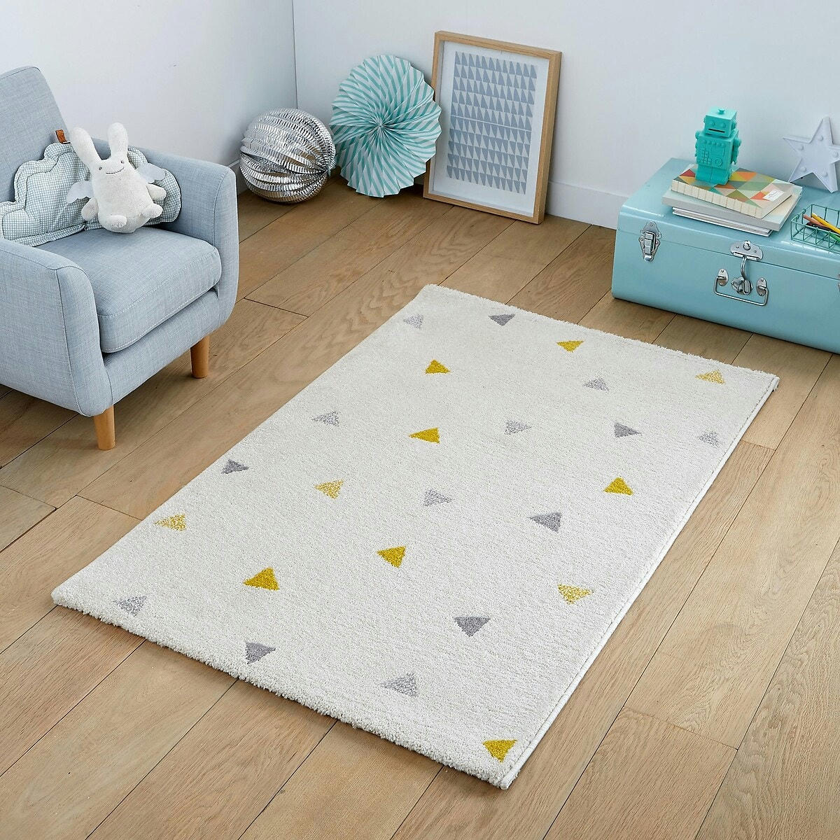 Tapis enfant triangles, Grafico