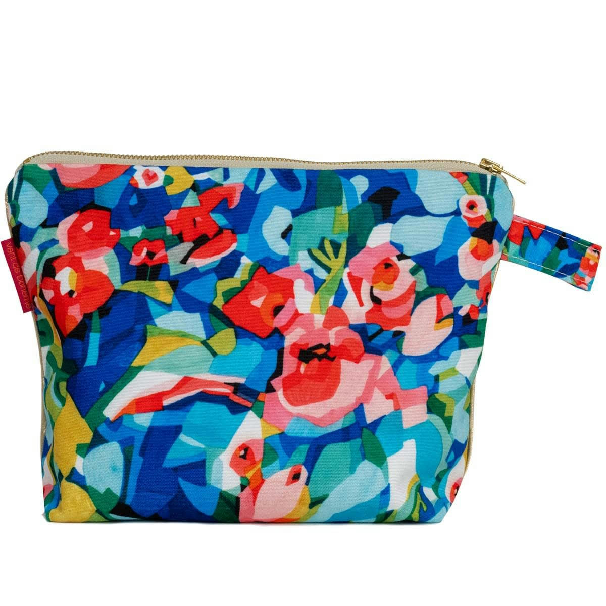 YUCA - Pochette en toile outdoor imprimé fleuri 19x28cm