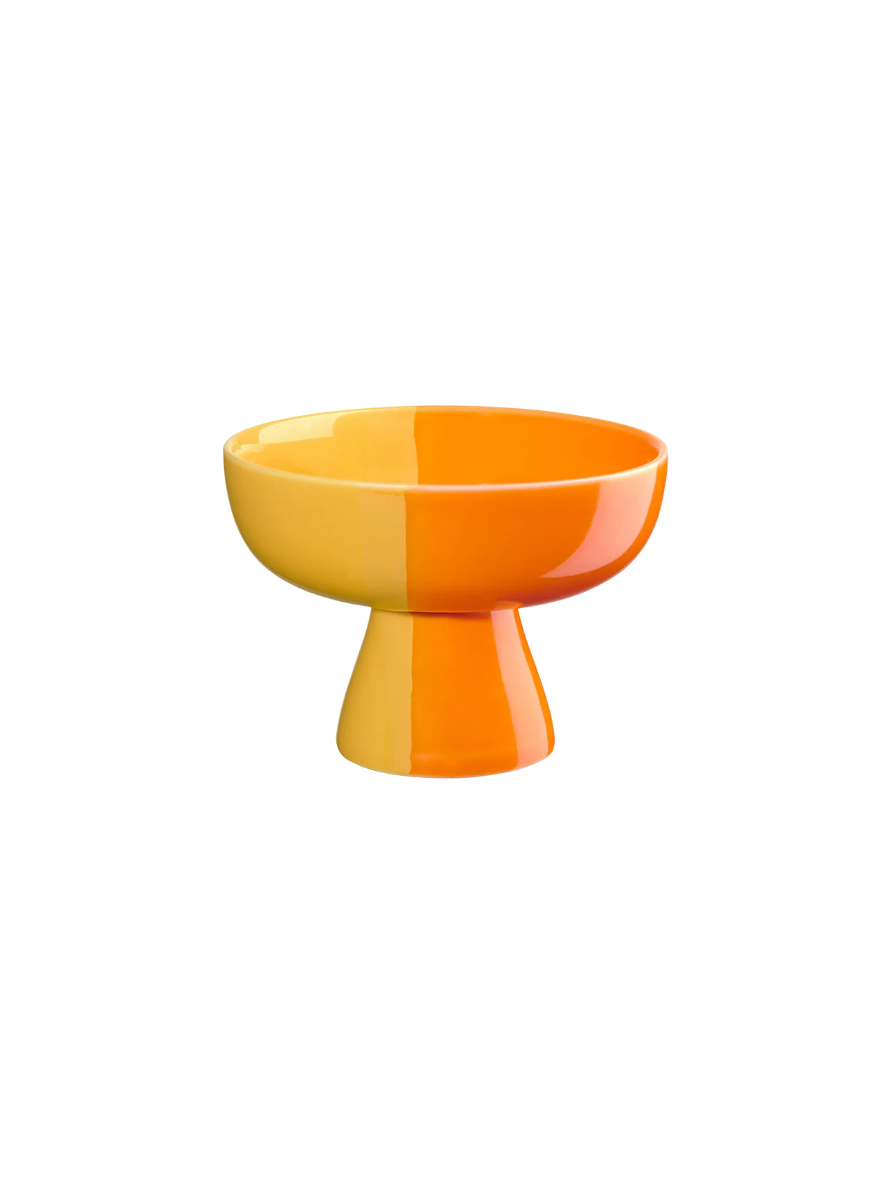 schale auf fuß, orange smoothie