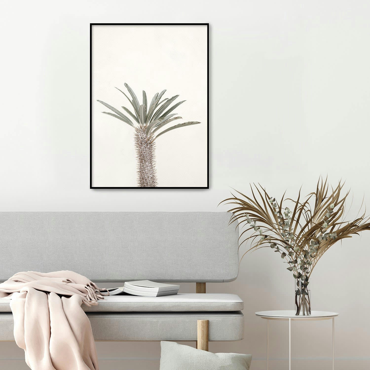 DESIERTO - Affiche avec cadre noir - Palmier - 50x70