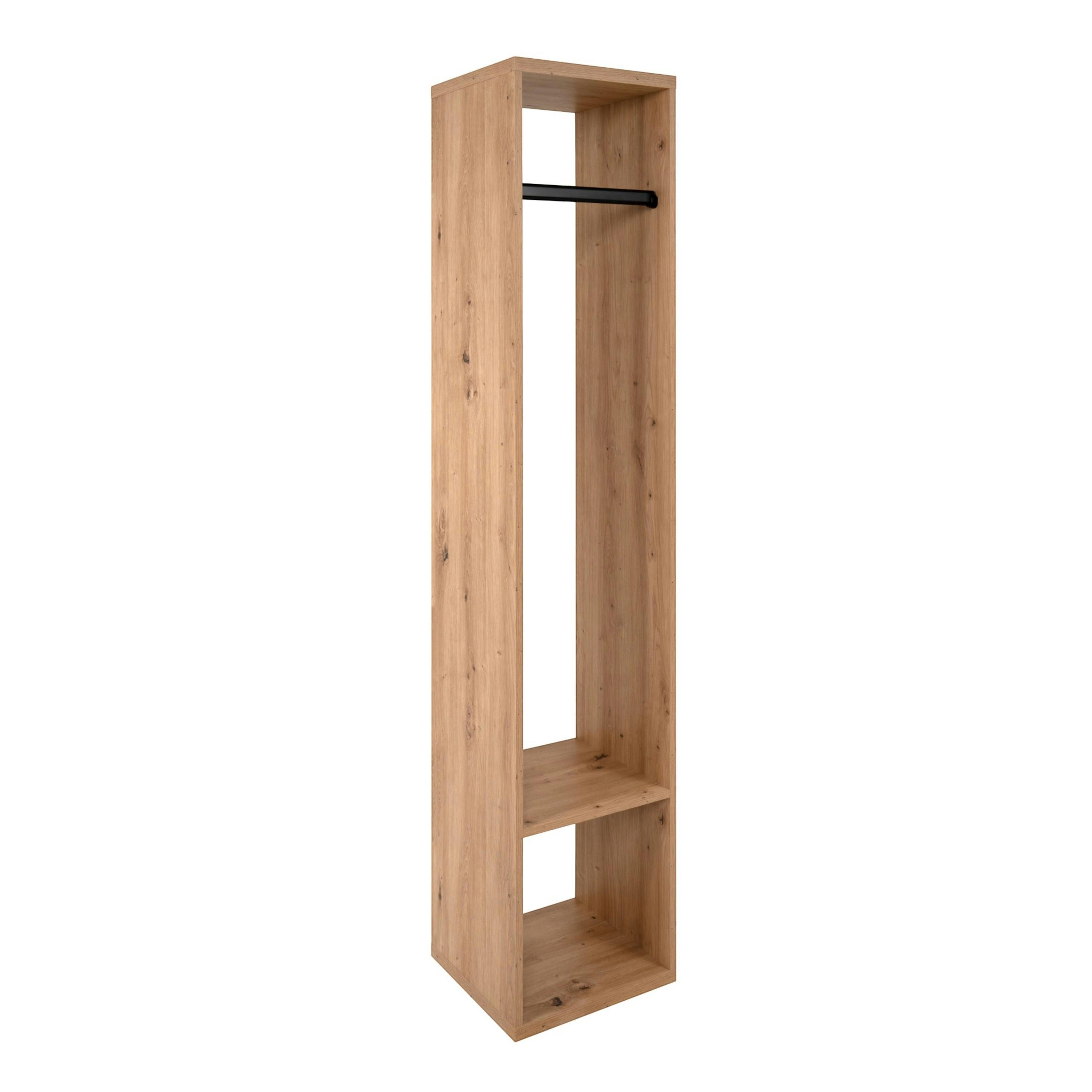 Vestiaire d’entrée compact décor bois avec penderie ALVA