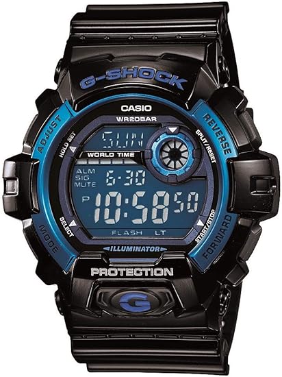 Casio Men's G8900A-1CR G-Shock Black and Blue Resin Digital Sport Watch