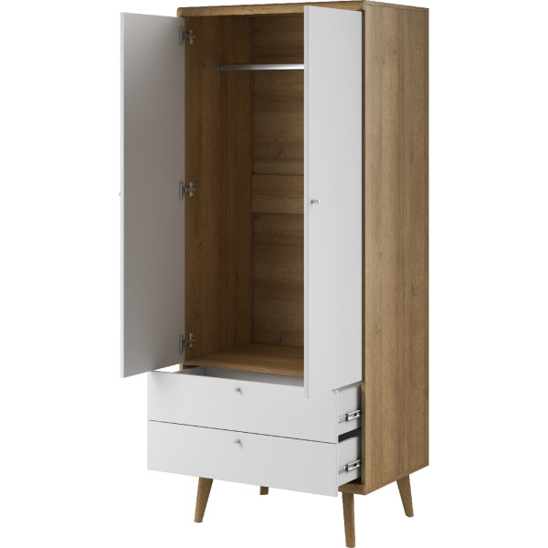 Szafa PRIME 09 dąb riviera / biały