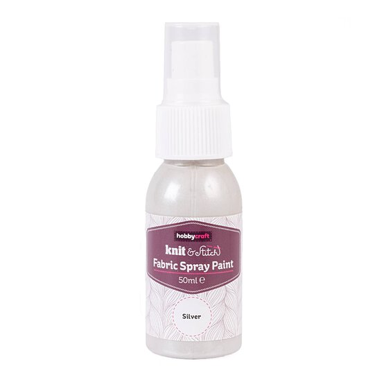 Silver Fabric Spray Paint 50ml