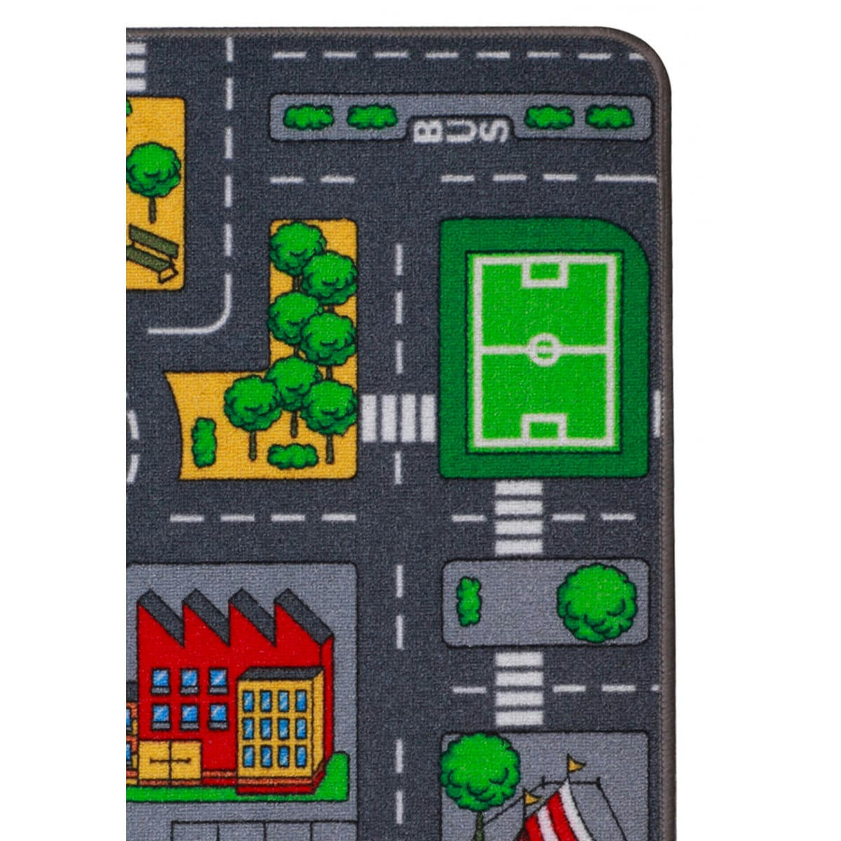 - Tapis jeu enfant circuit voiture 67x100cm