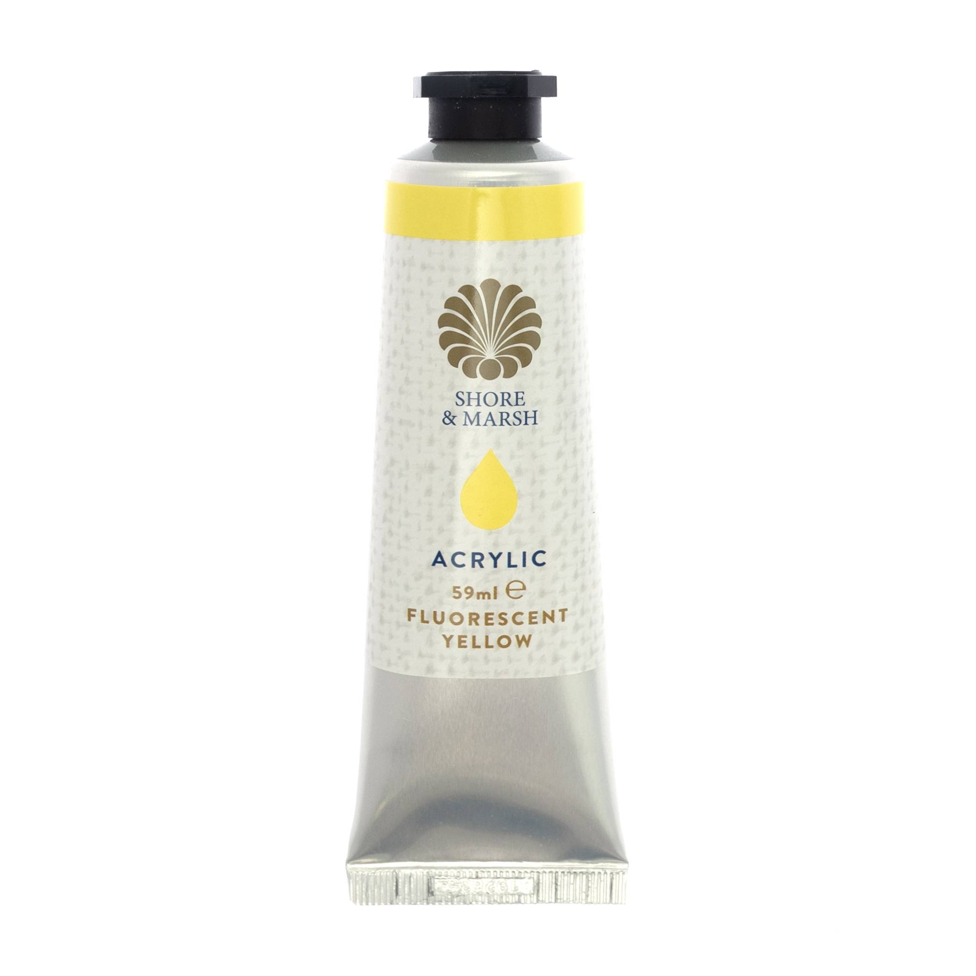 Shore & Marsh Fluorescent Yellow Acrylic Paint 59ml