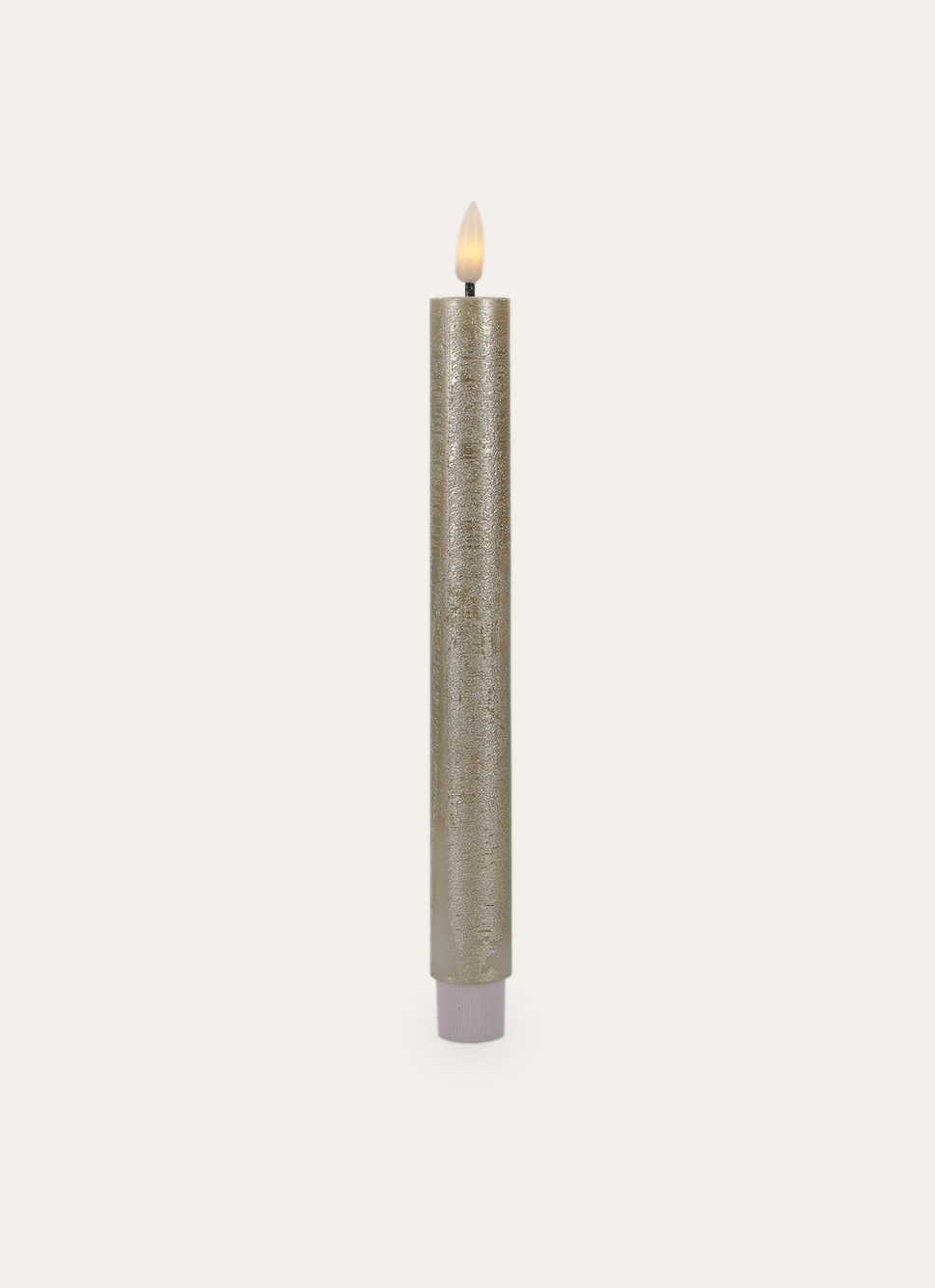 SET DE 2 BOUGIES FLAMBEAU LED EN CIRE DORE