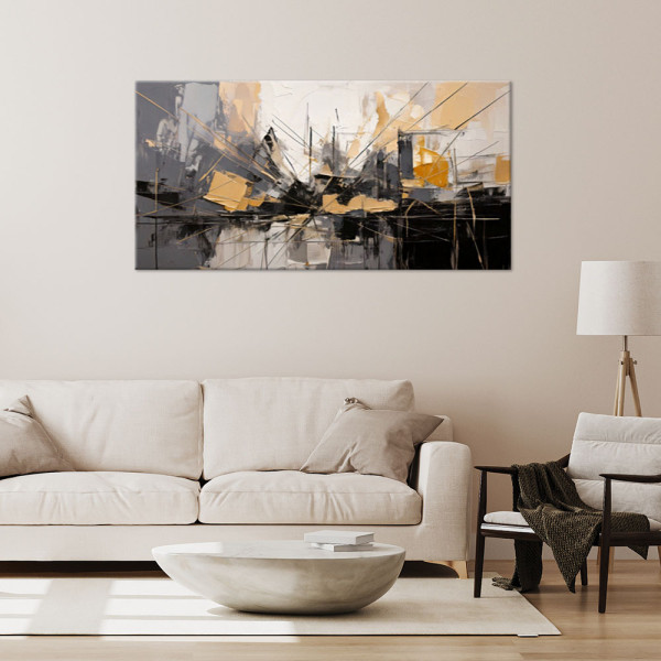 Feeby Obraz, Abstrakcja Miejska Nowoczesna 80x40