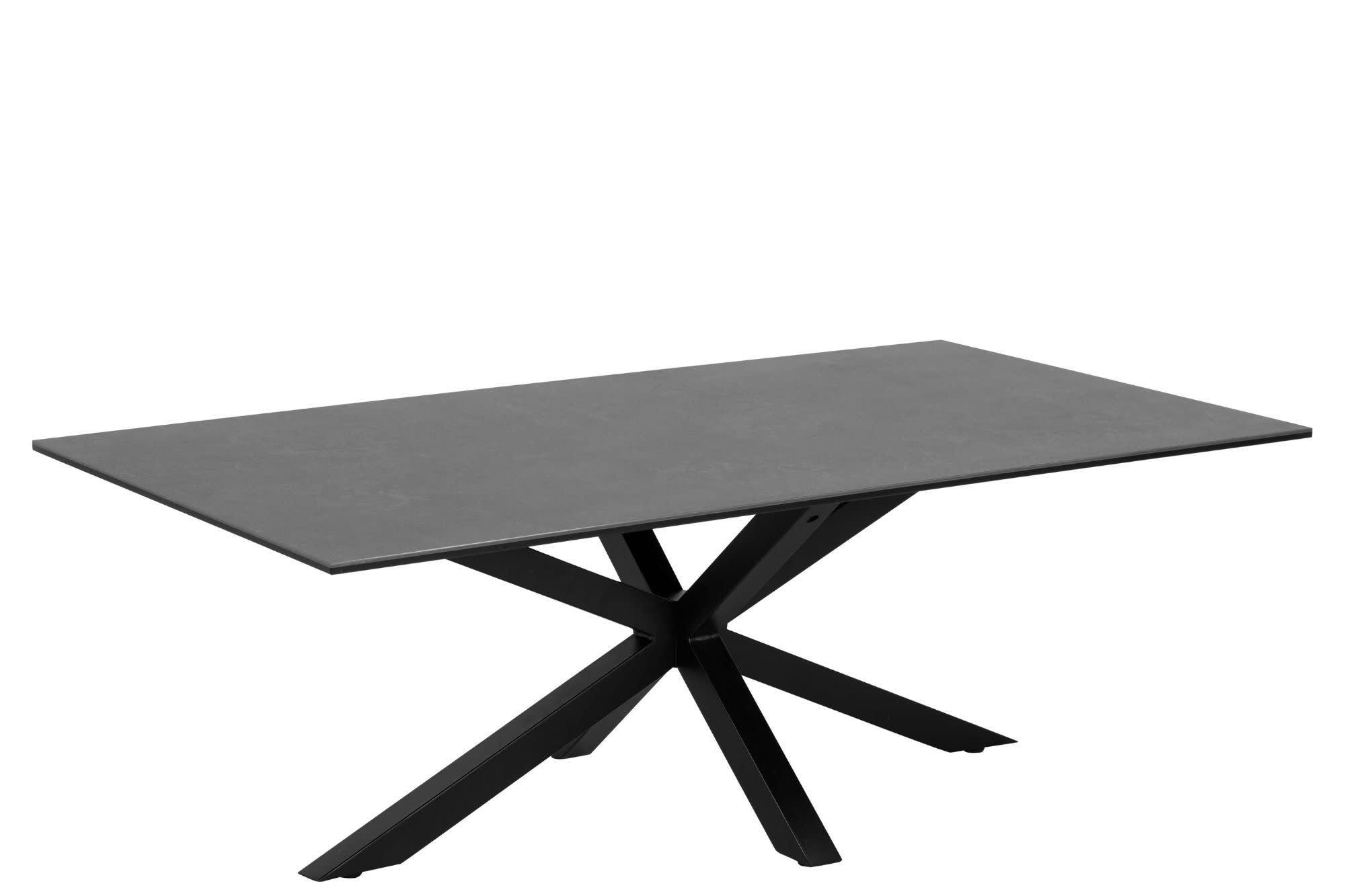 CHIPRE - Table basse rectangulaire en céramique et métal L130