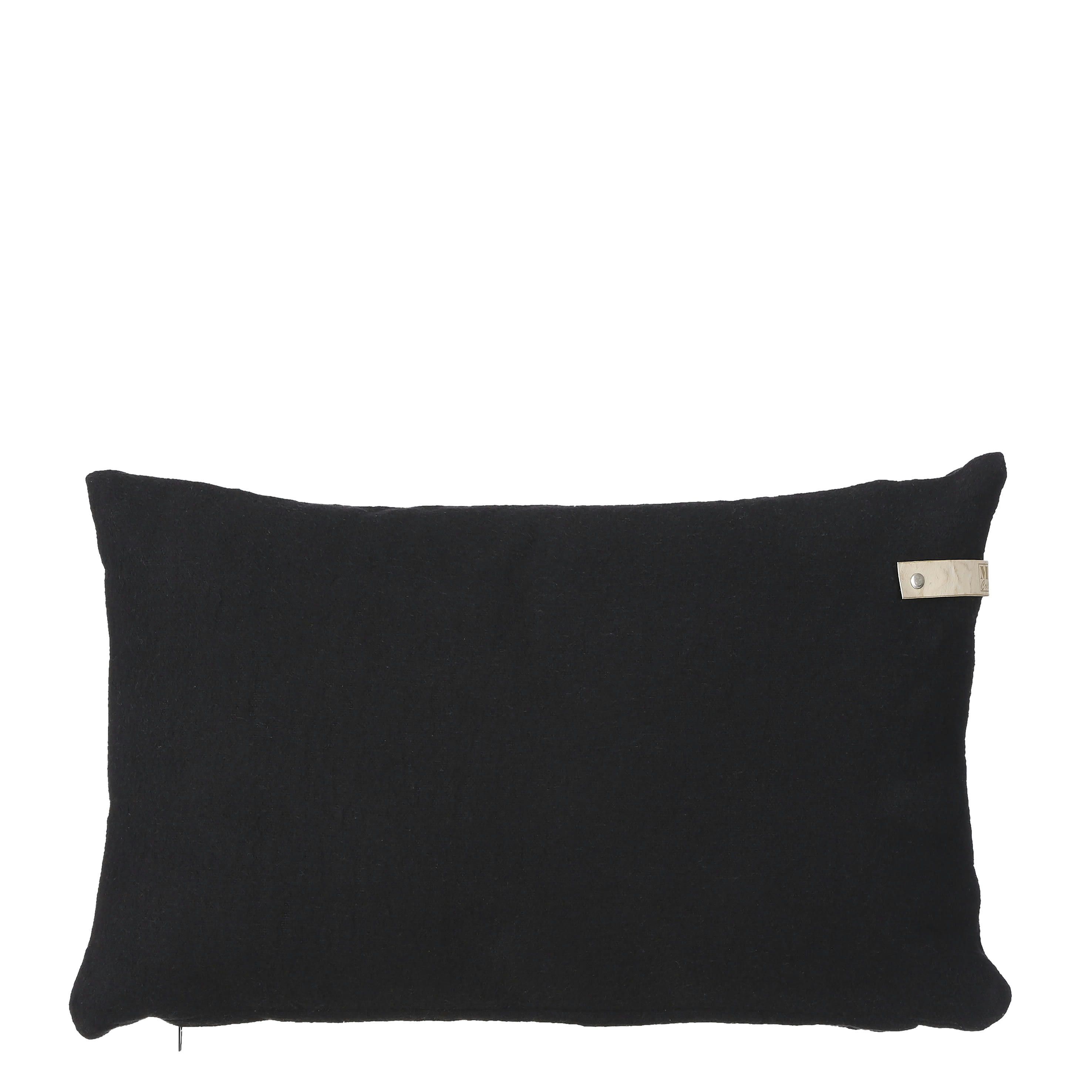 BERING - Coussin en coton noir 55x35