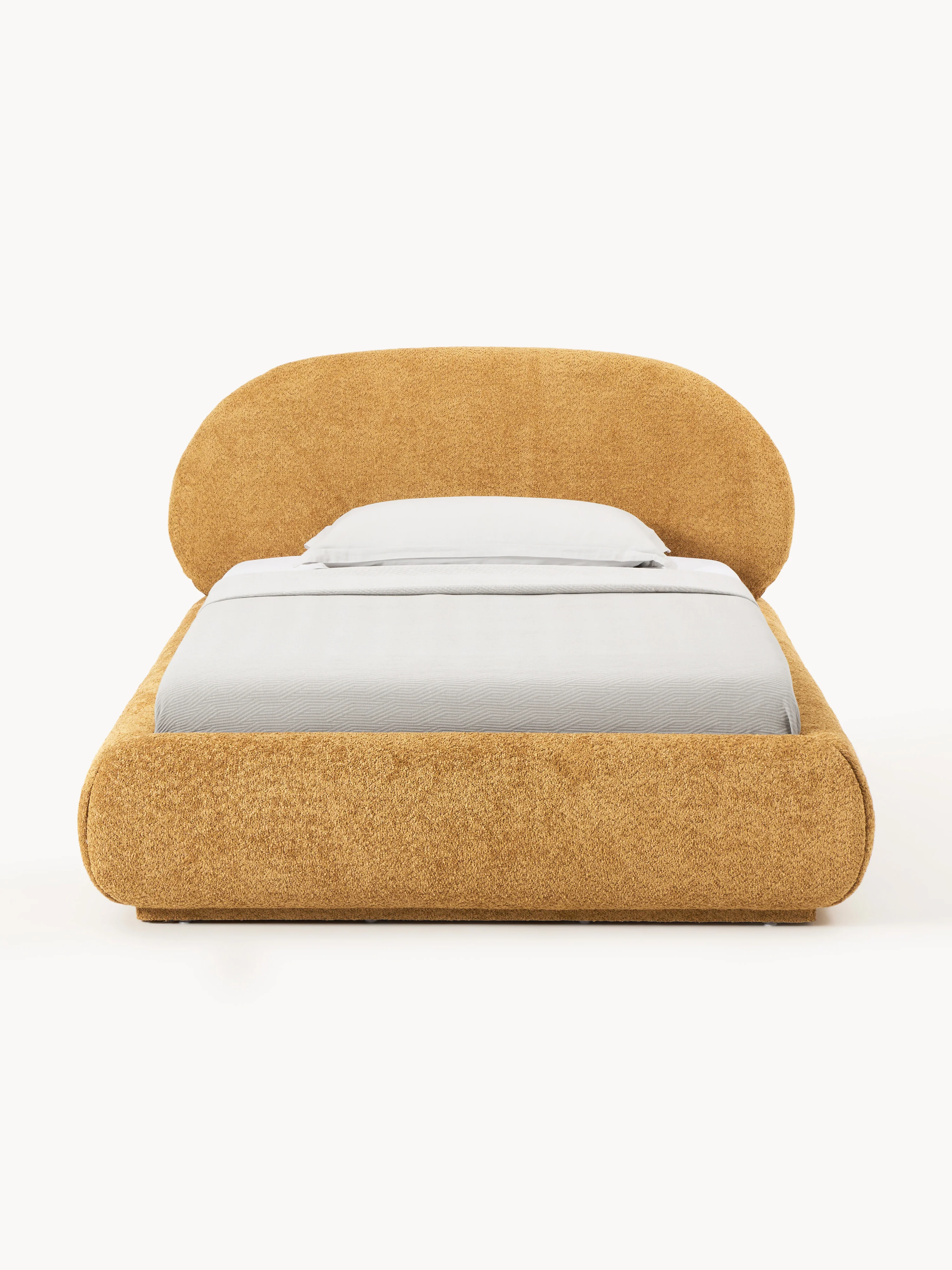 Einzelbett Alba aus Teddy-Bouclé