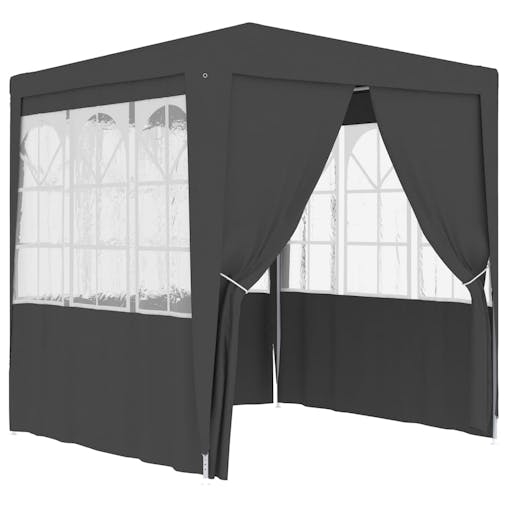NNEVL Professional Party Tent with Side Walls 2x2 m Anthracite 90 g/m&sup2;