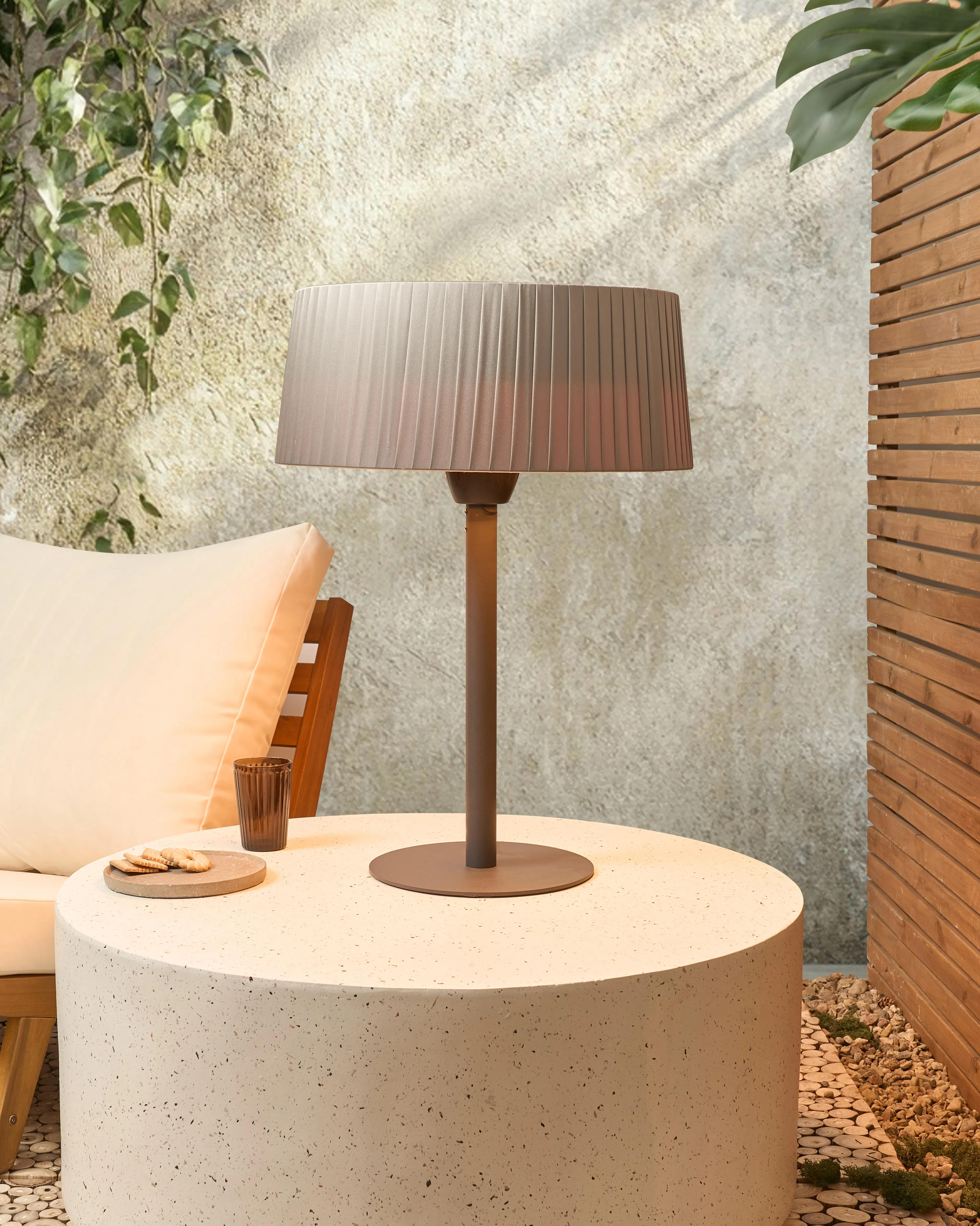 Freestanding Infrared Patio Heater OLLERIA 1500 W Grey