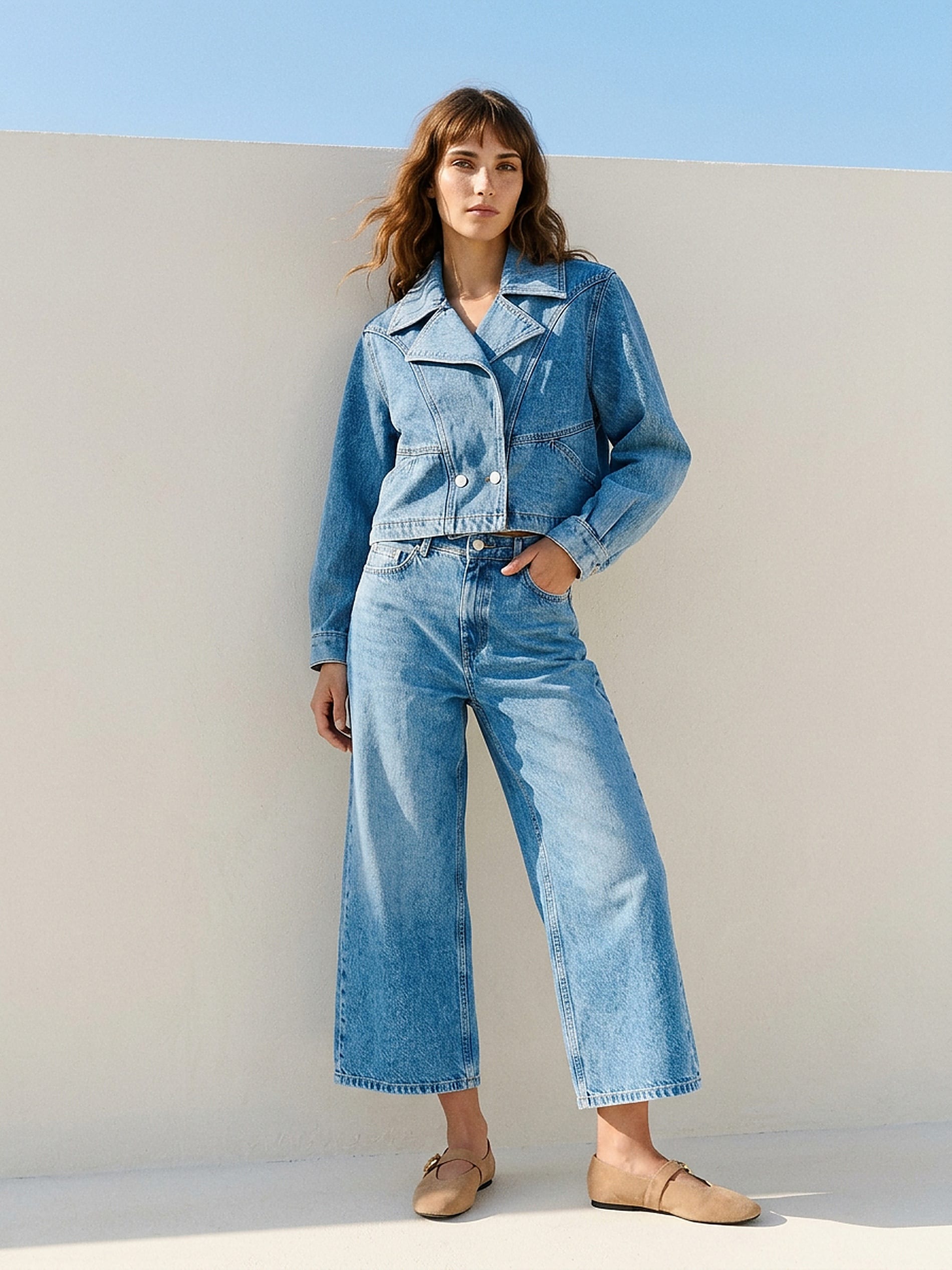 Spodnie jeansowe culotte