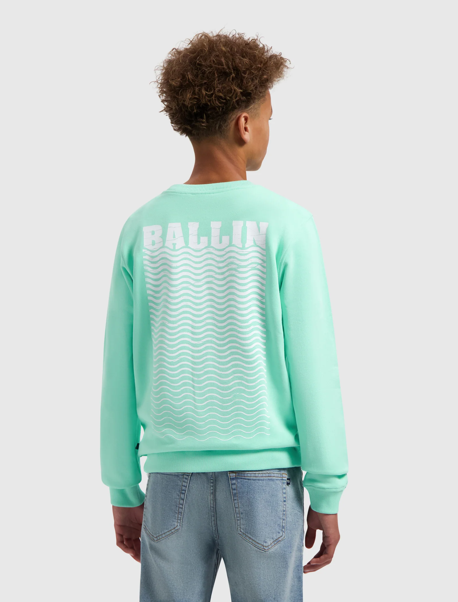 Junior Faded Waves Sweater | Mint
