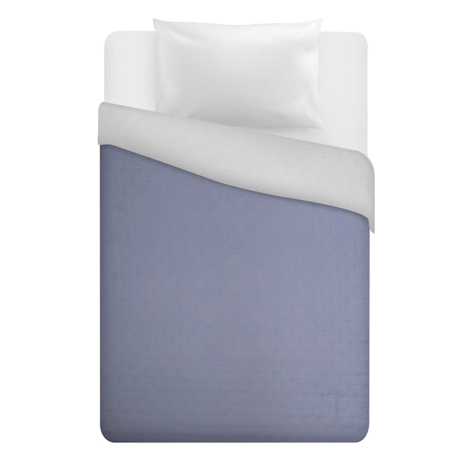 Trapuntino 1 piazza e mezza microfibra Water washed blu sabbia