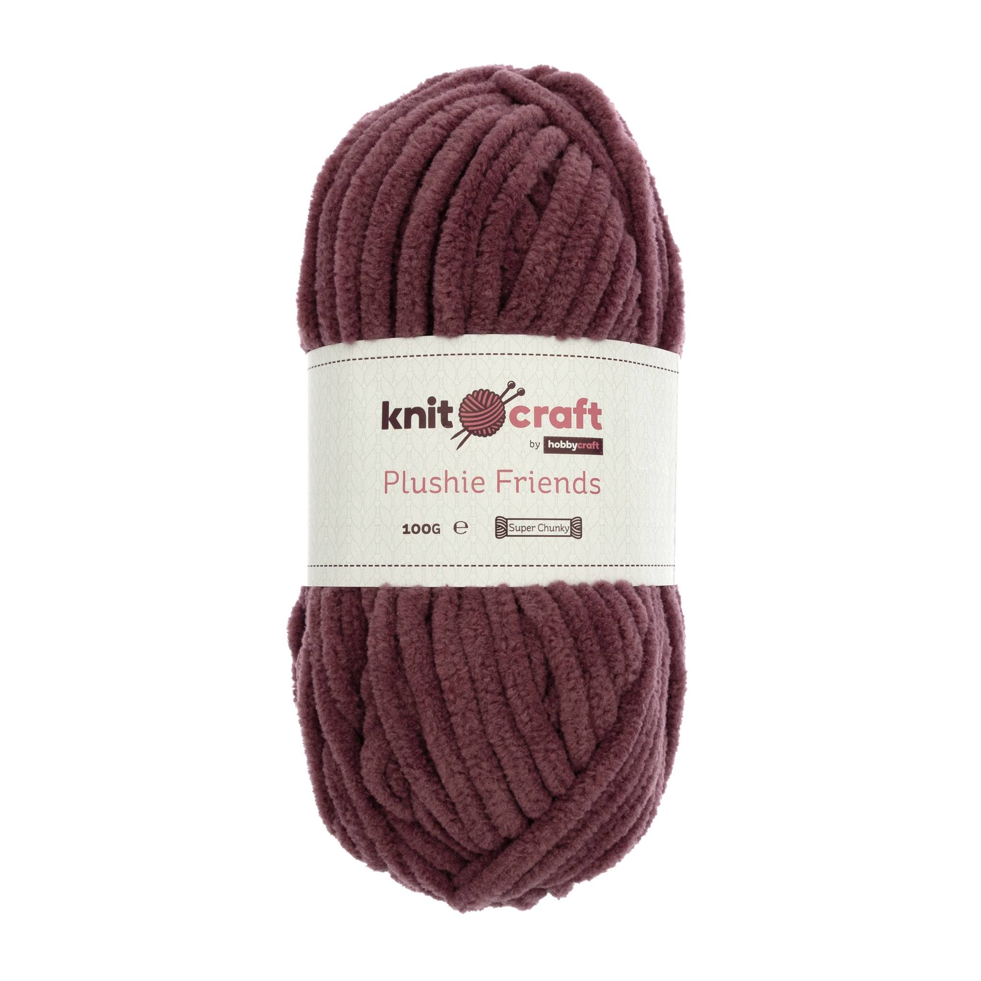 Knitcraft Burgundy Plushie Friends Yarn 100g