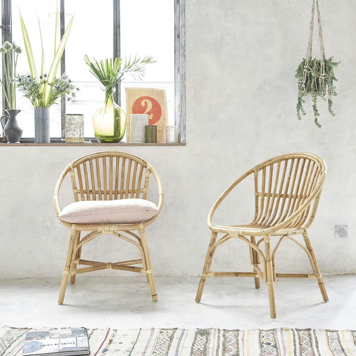 BOHO - 2 fauteuils en rotin