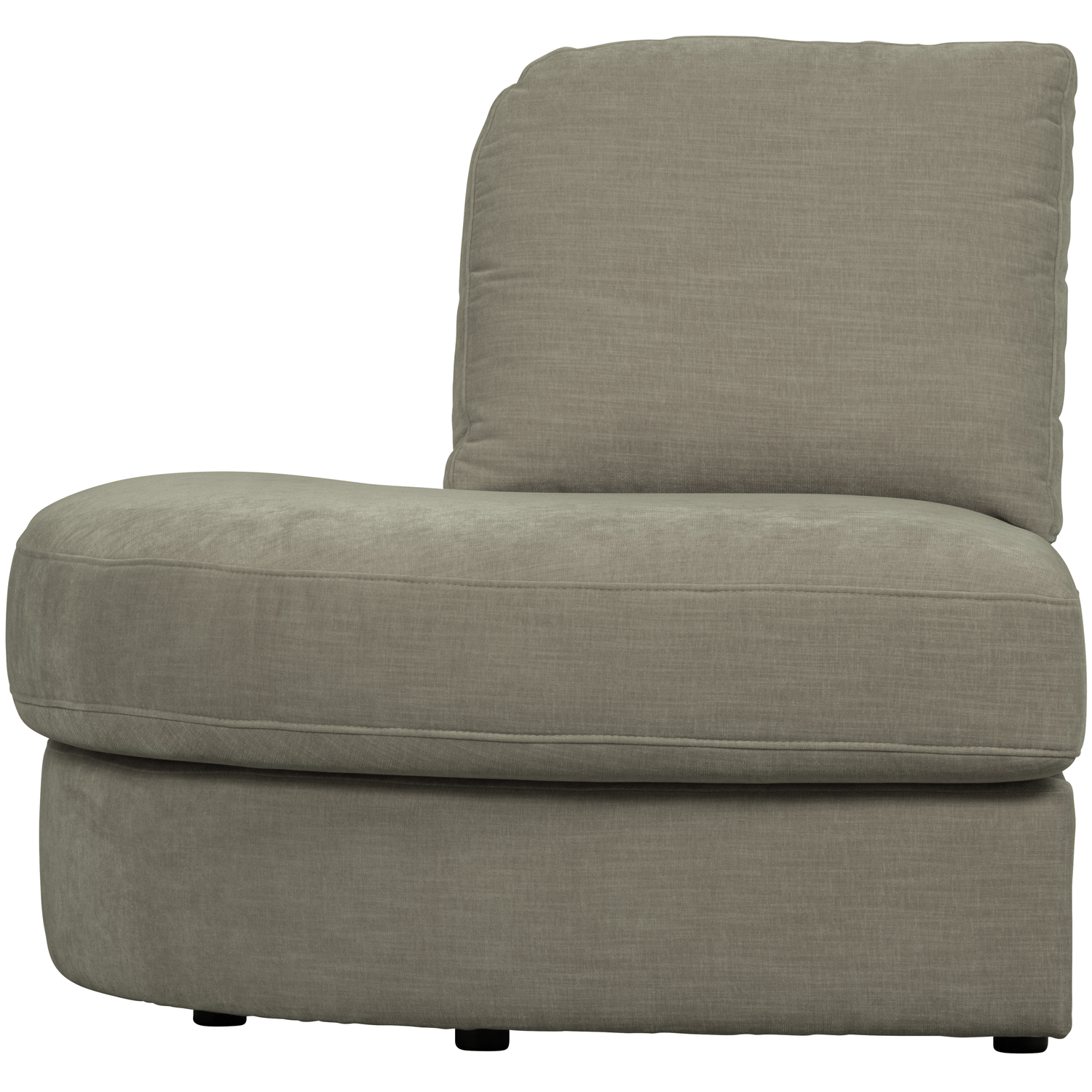 vtwonen 1-zits bank element ronde hoek links Family - Warm Grijs - 85x93x98