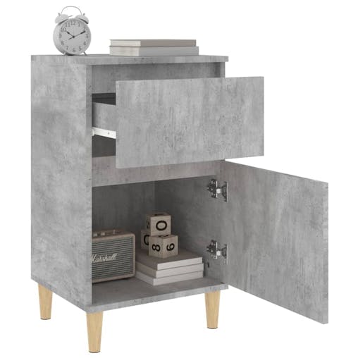NNEVL Bedside Cabinets 2 pcs Concrete Grey 40x35x70 cm