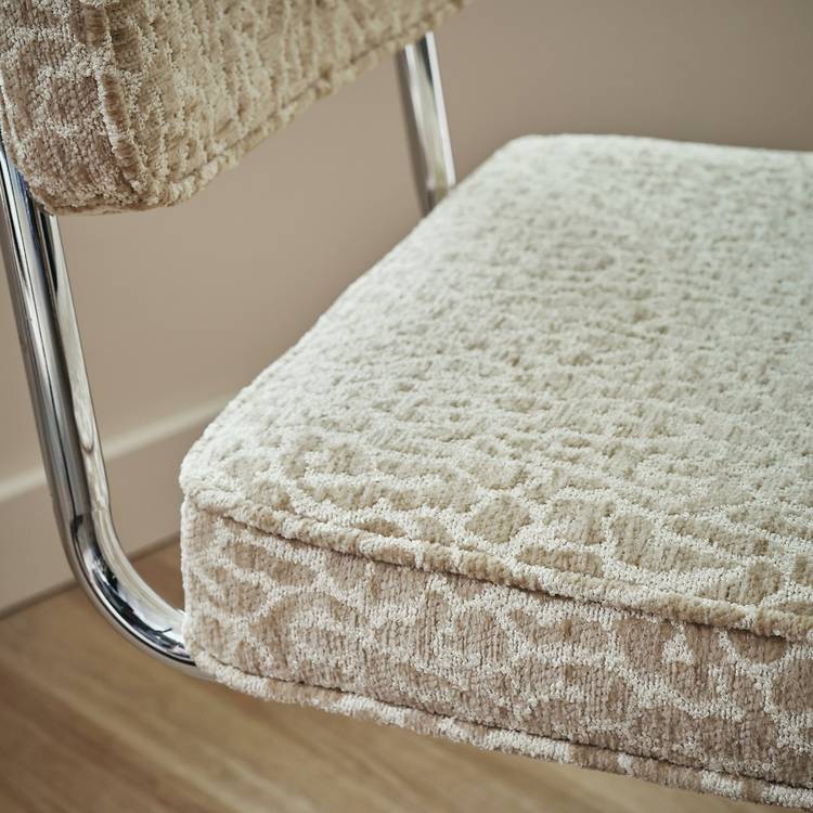 Habitat Enzu Metal Dining Chair - Leopard