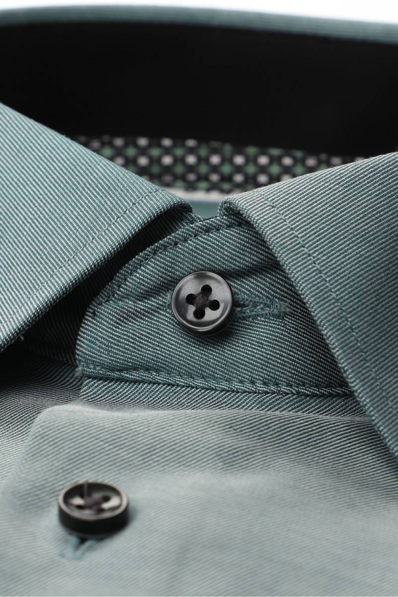ETERNA Dynamic Cotton Slim Fit Hemd grün, Einfarbig