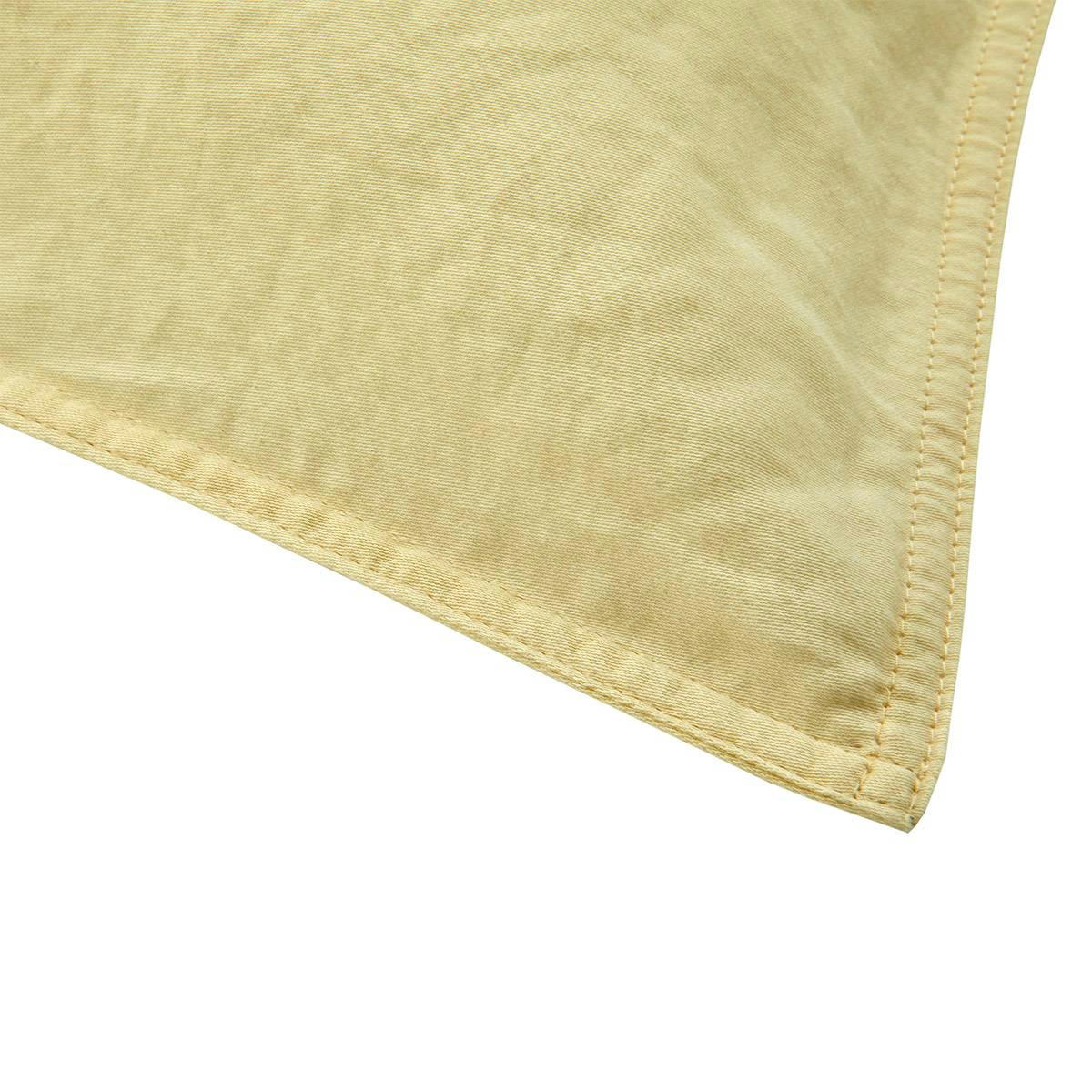 PALERME - Taie d'oreiller en satin de coton lavé jaune 65 x 65 cm