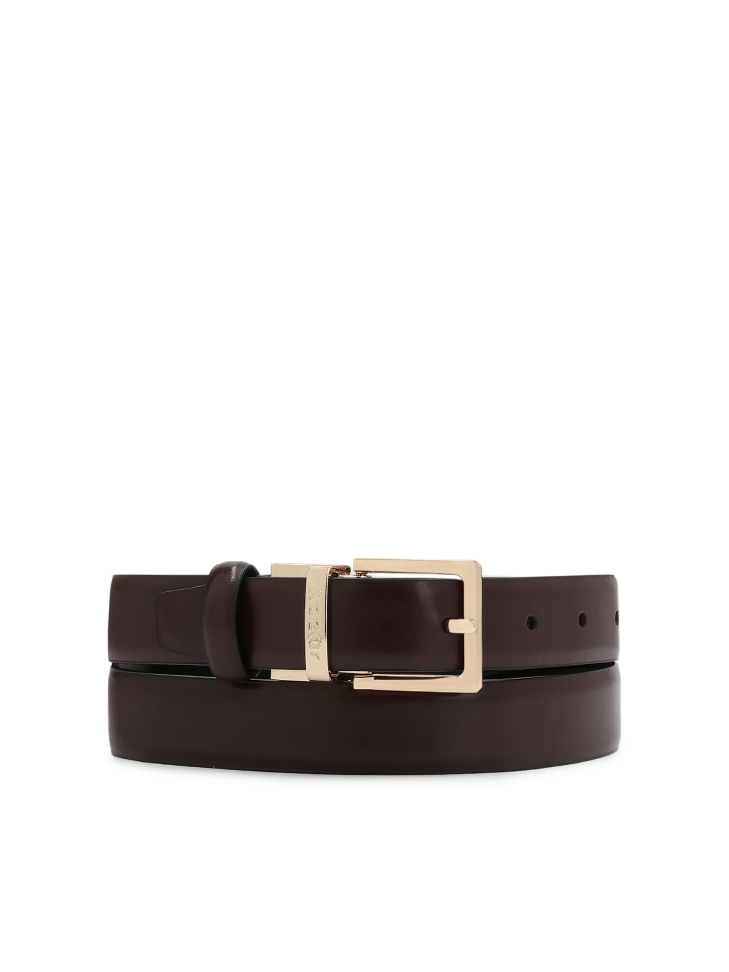 Double-sided brown and black belt