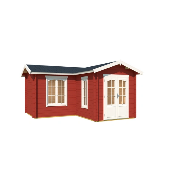 Gartenhaus »Portsmouth«, BxHxT: 450 x 245,1 x 447,6 cm (Außenmaß inkl. Dachüberstand), schwedenrot