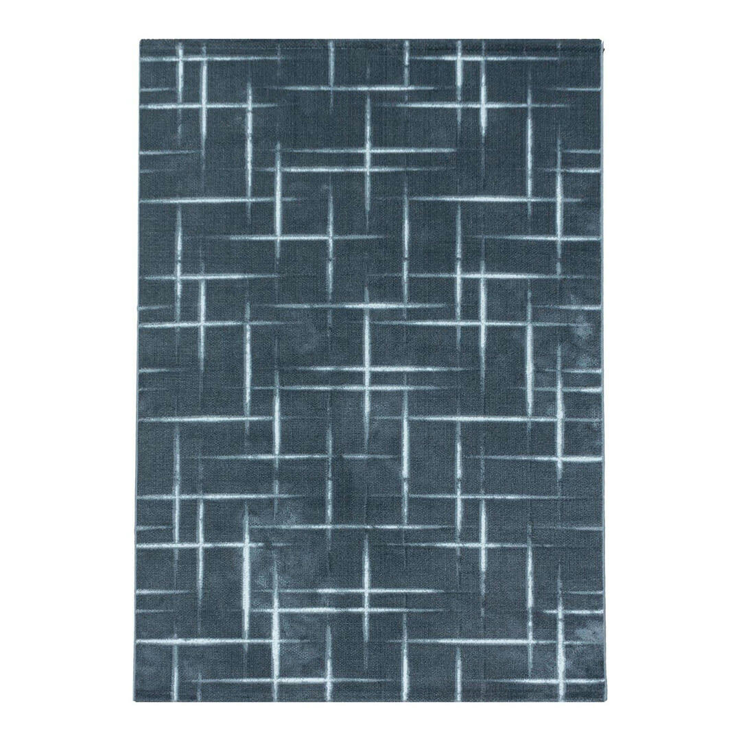 BUSE - Tapis géométrique design en polypropylène gris 140x200