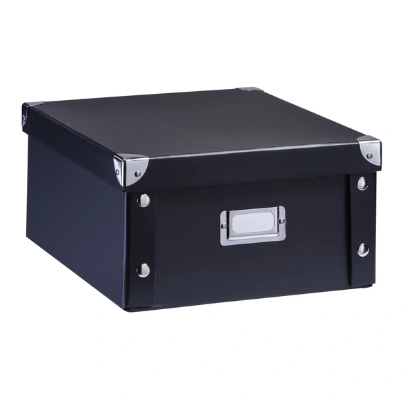 Aufbewahrungsbox, BxH: 26 x 14 cm, Pappe/Metall