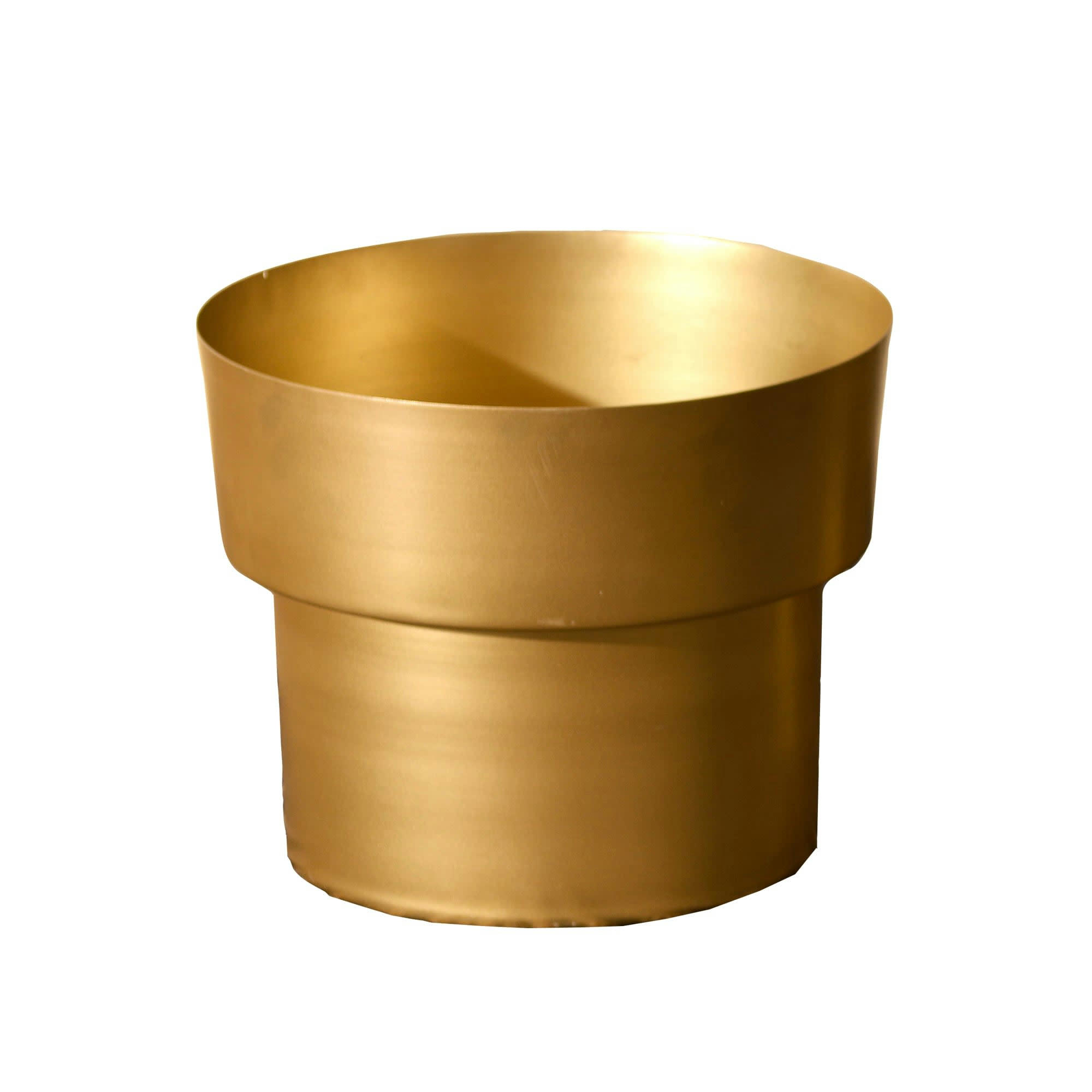 PRECIOR - Cache-pot d'intérieur en métal jaune