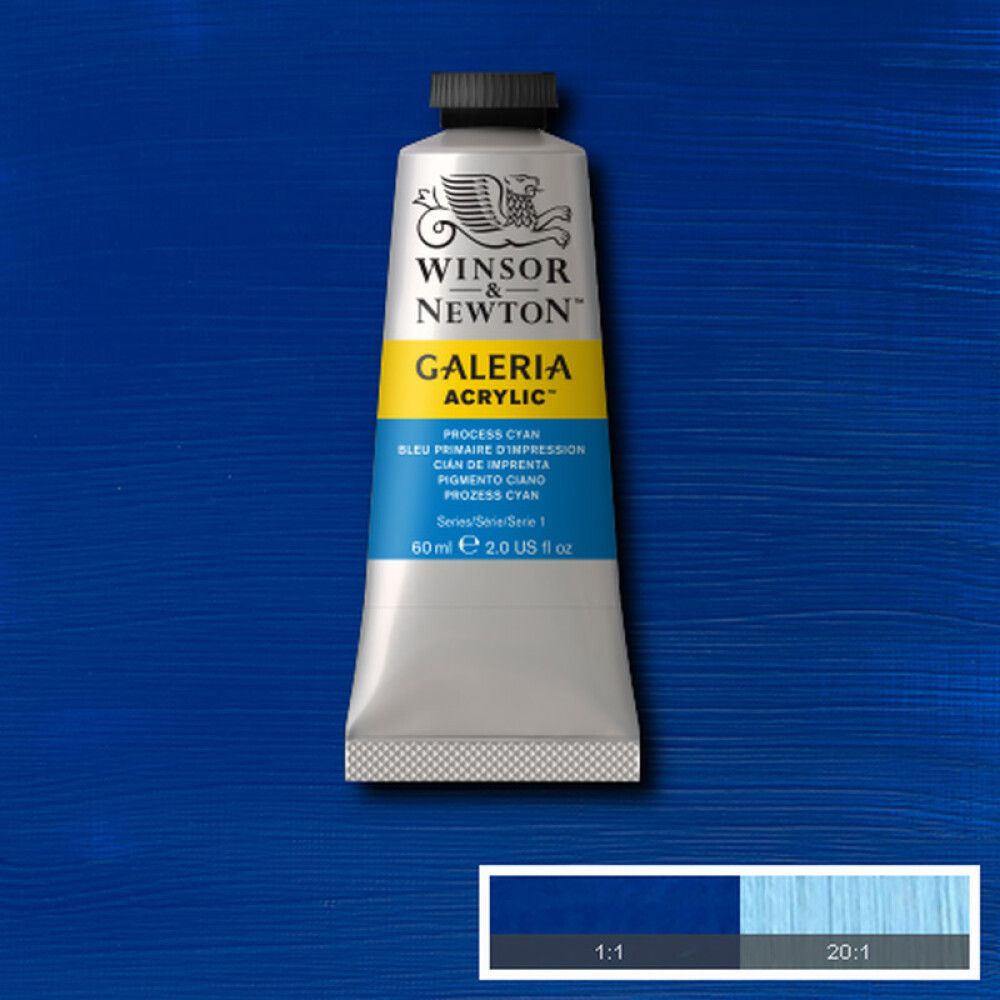 AKRYLFARGE WINSOR & NEWTON GALERIA PROCESS CYAN 535 60ML