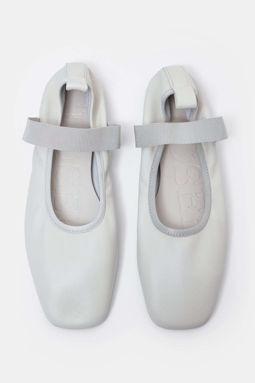 Leder-Ballerinas mit Riemen