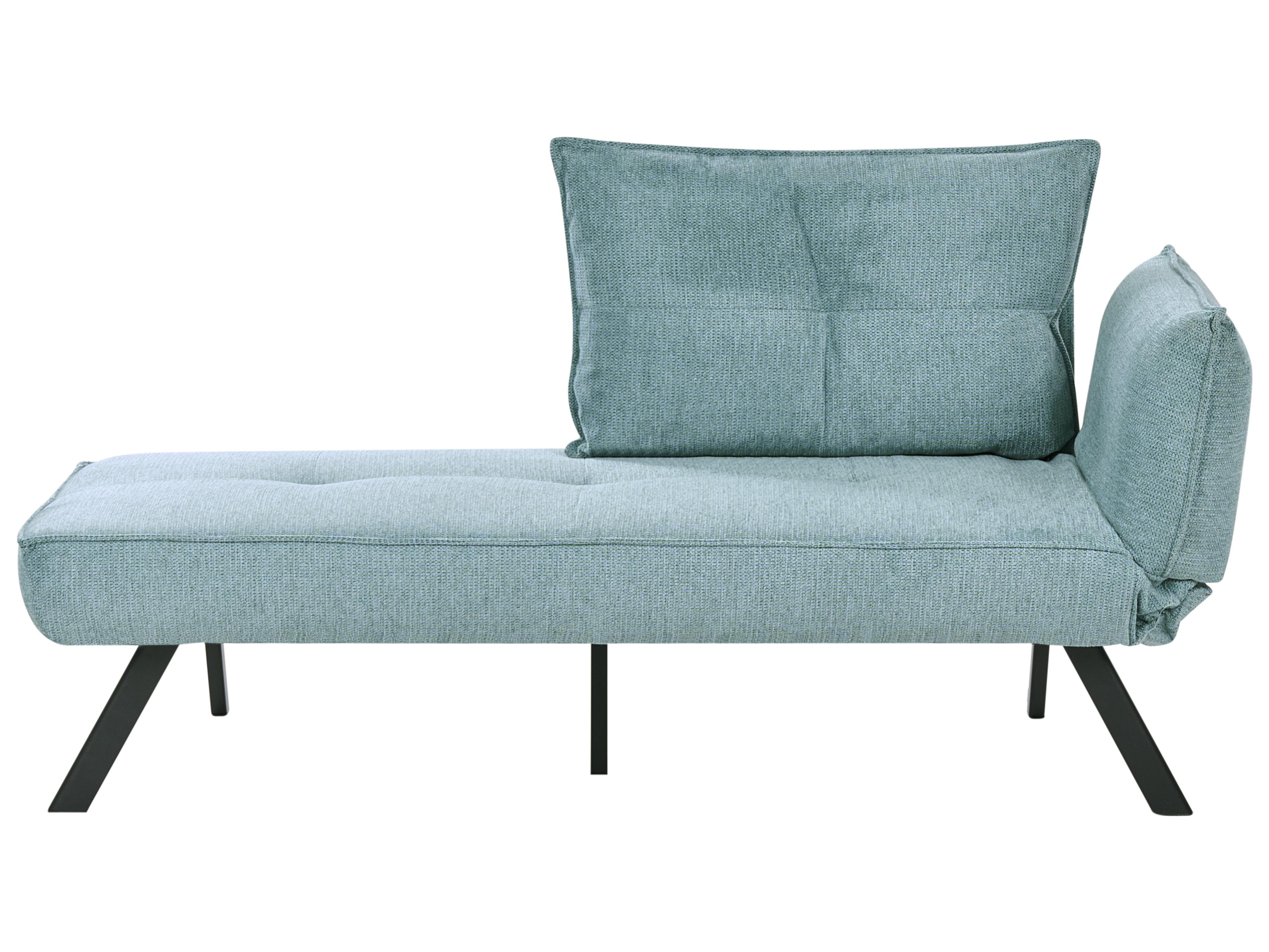 Left-Hand Chaise Longue ROCAMADOUR Fabric Light Blue