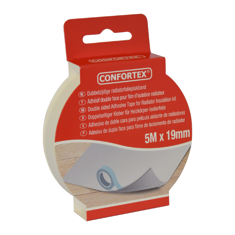 Ruban adhésif double-face pour réflecteur de chaleur pour radiateur 5 m CONFORTEX