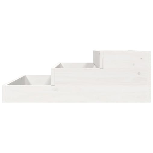 NNEVL Planter White 78x78x27 cm Solid Wood Pine