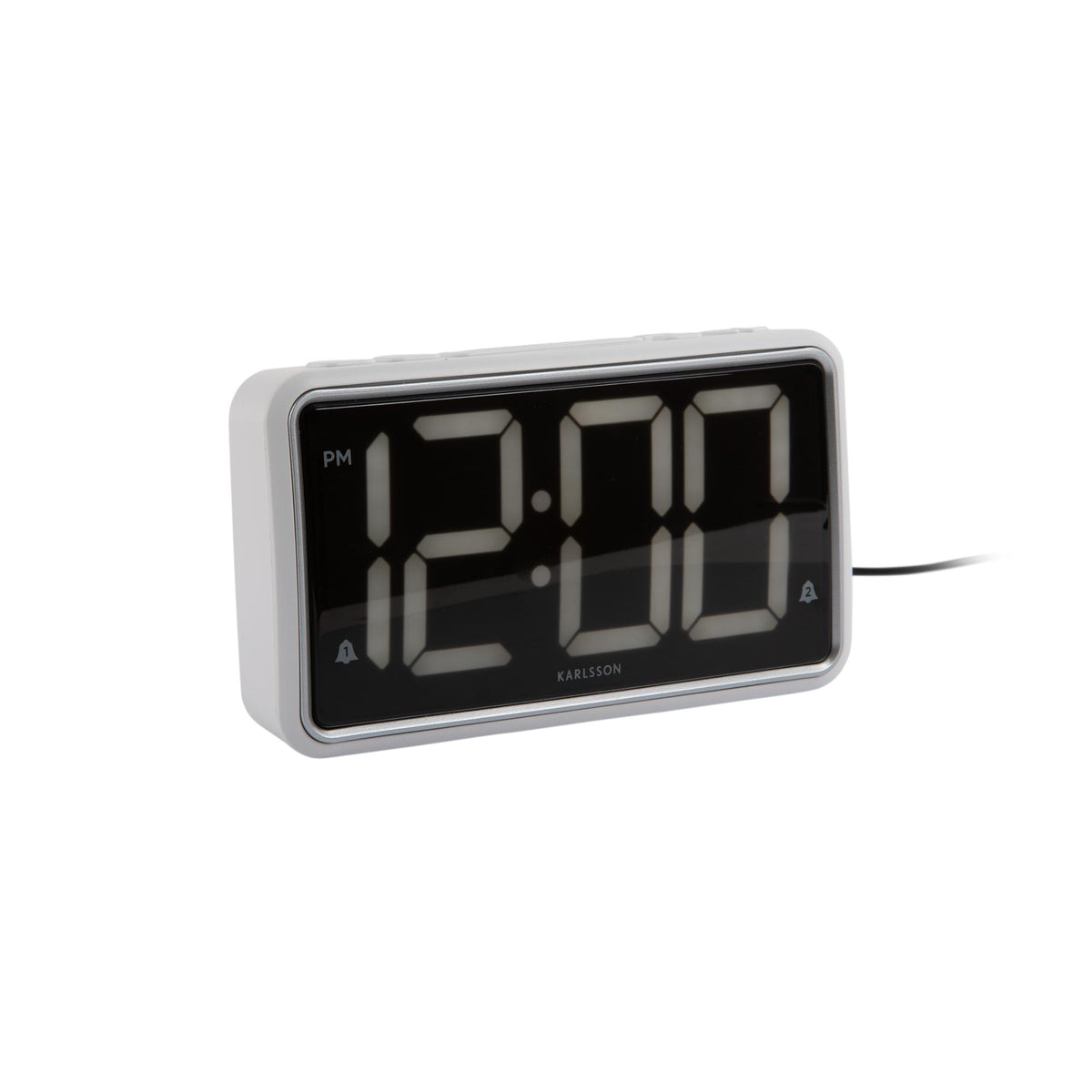 Karlsson wekker New Retro - wit - 16.5x4.5x9cm