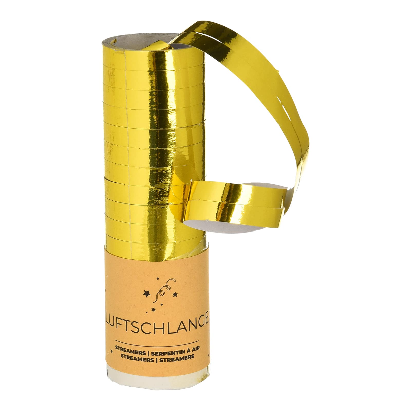 Luftschlangen Gold