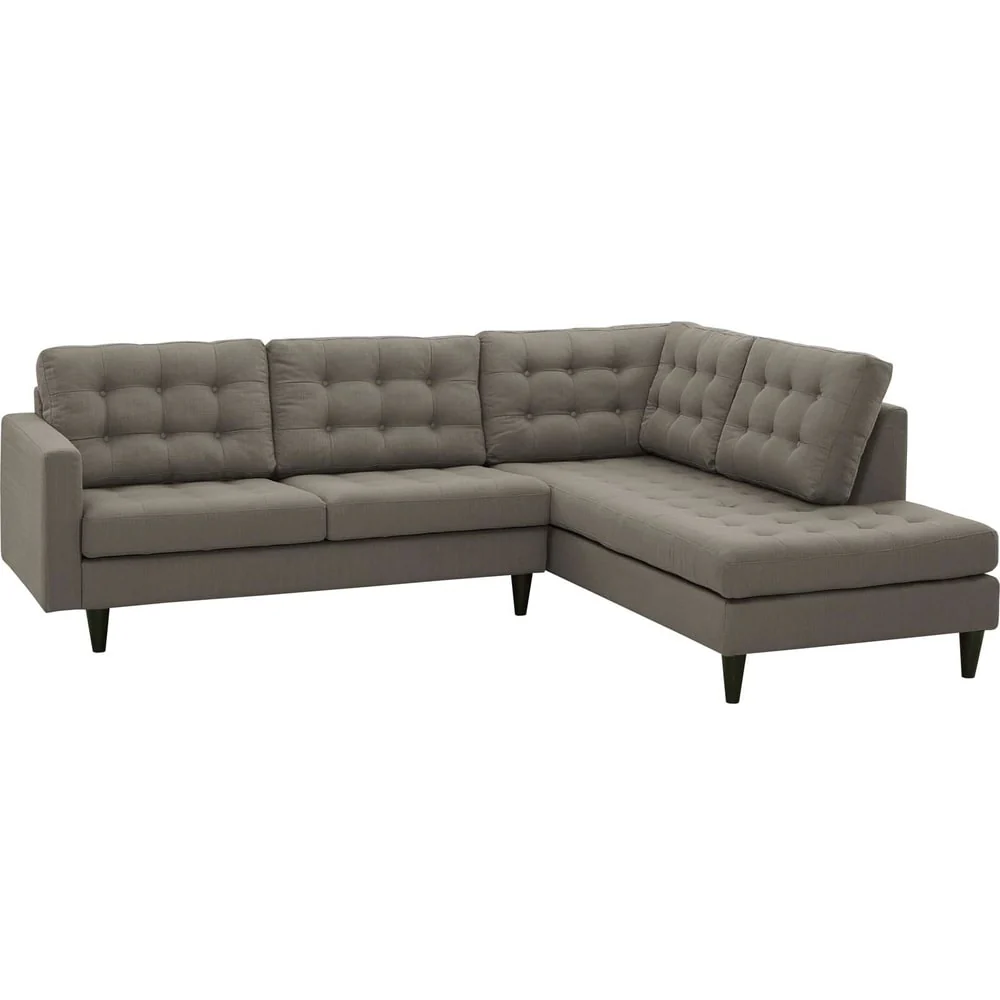 Empress 2 Piece Upholstered Fabric Right Facing Sectional