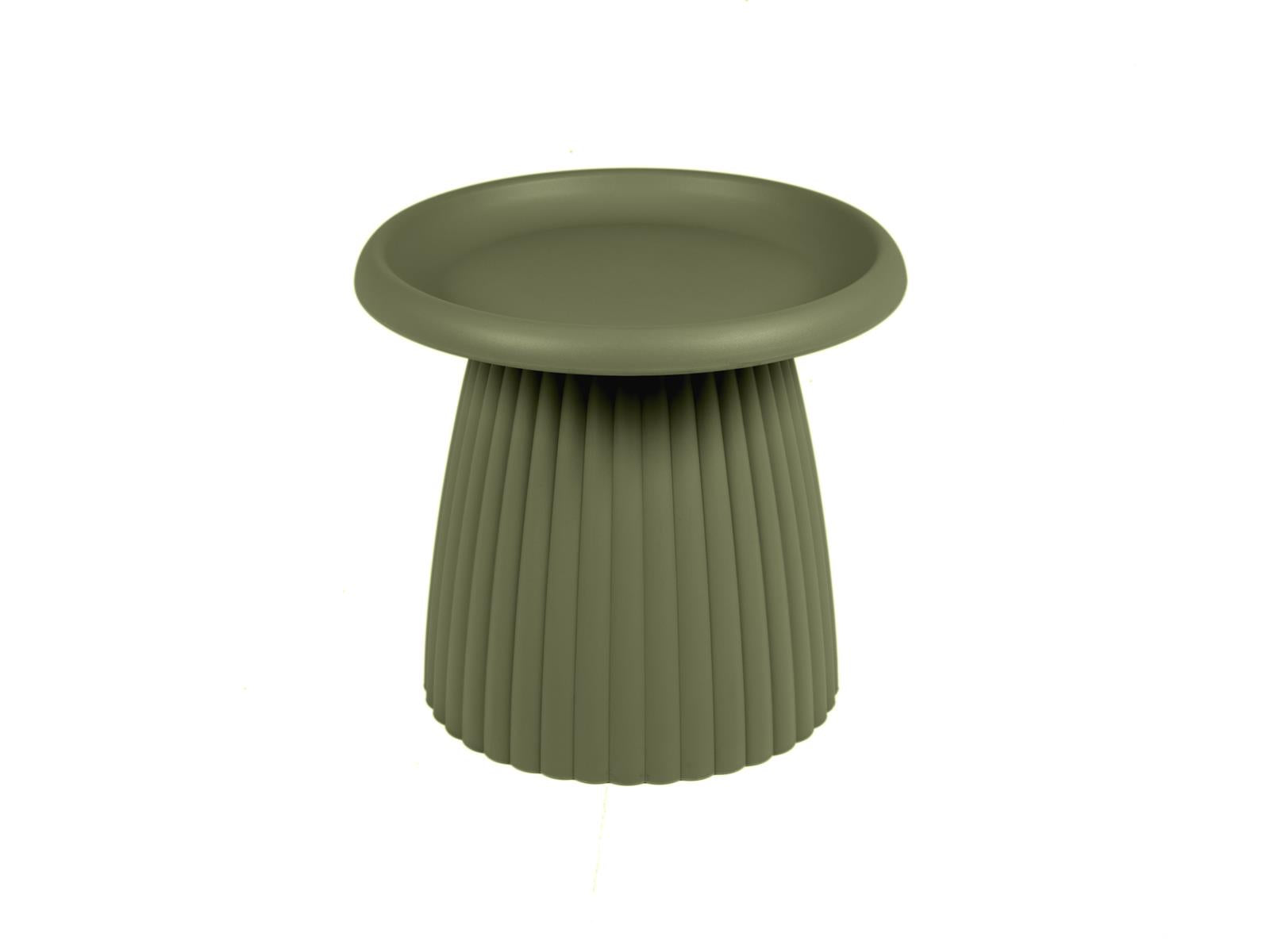 MaximaVida kunststof bijzettafel Mila rond 50 cm olijfgroen