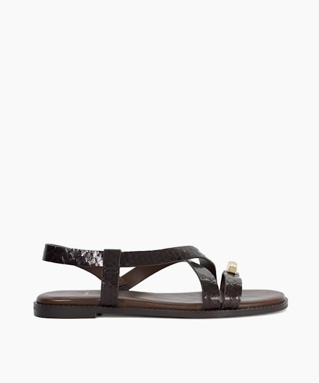 Lite Brown - Flat Leather Sandals