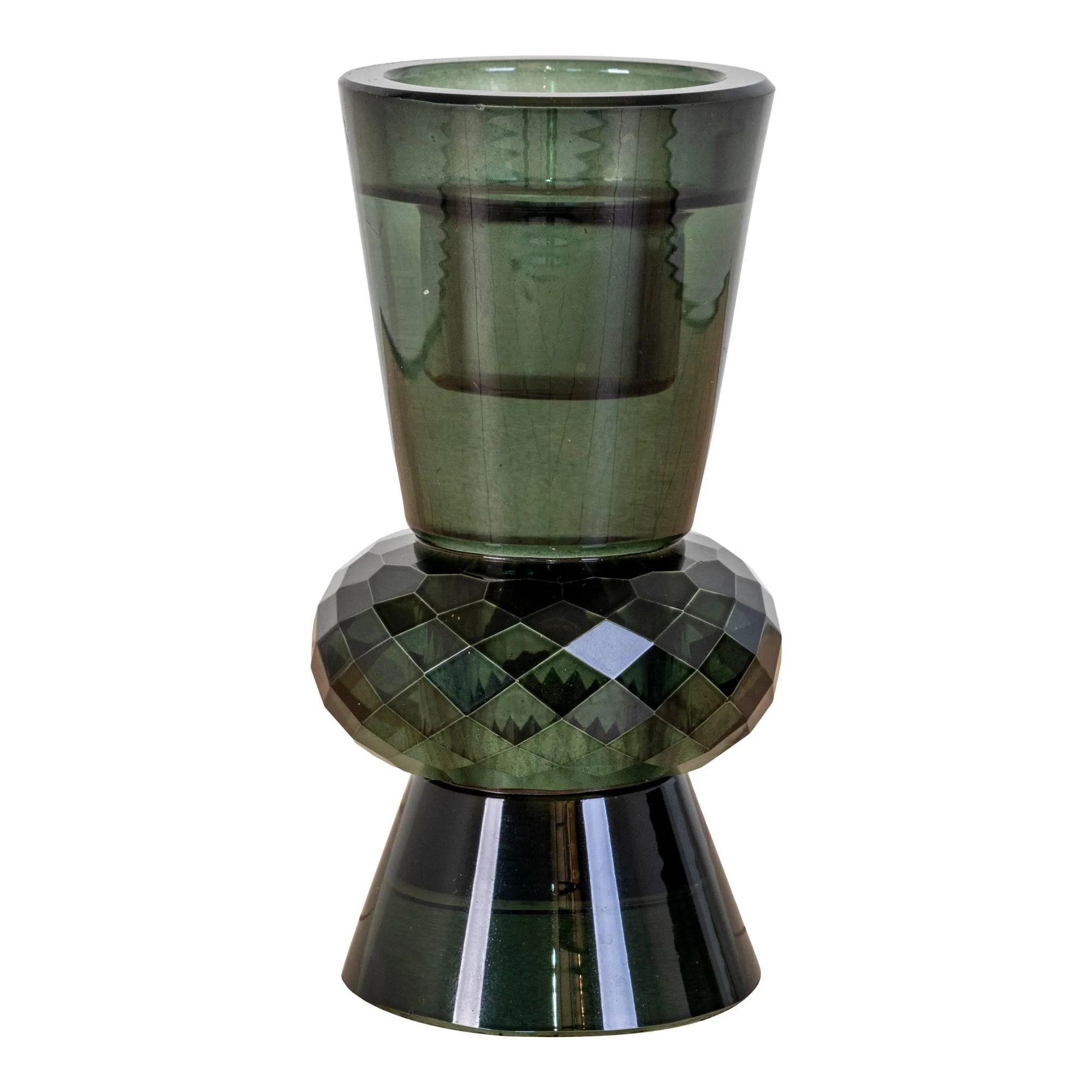 Waxinelichthouder Prisma glas