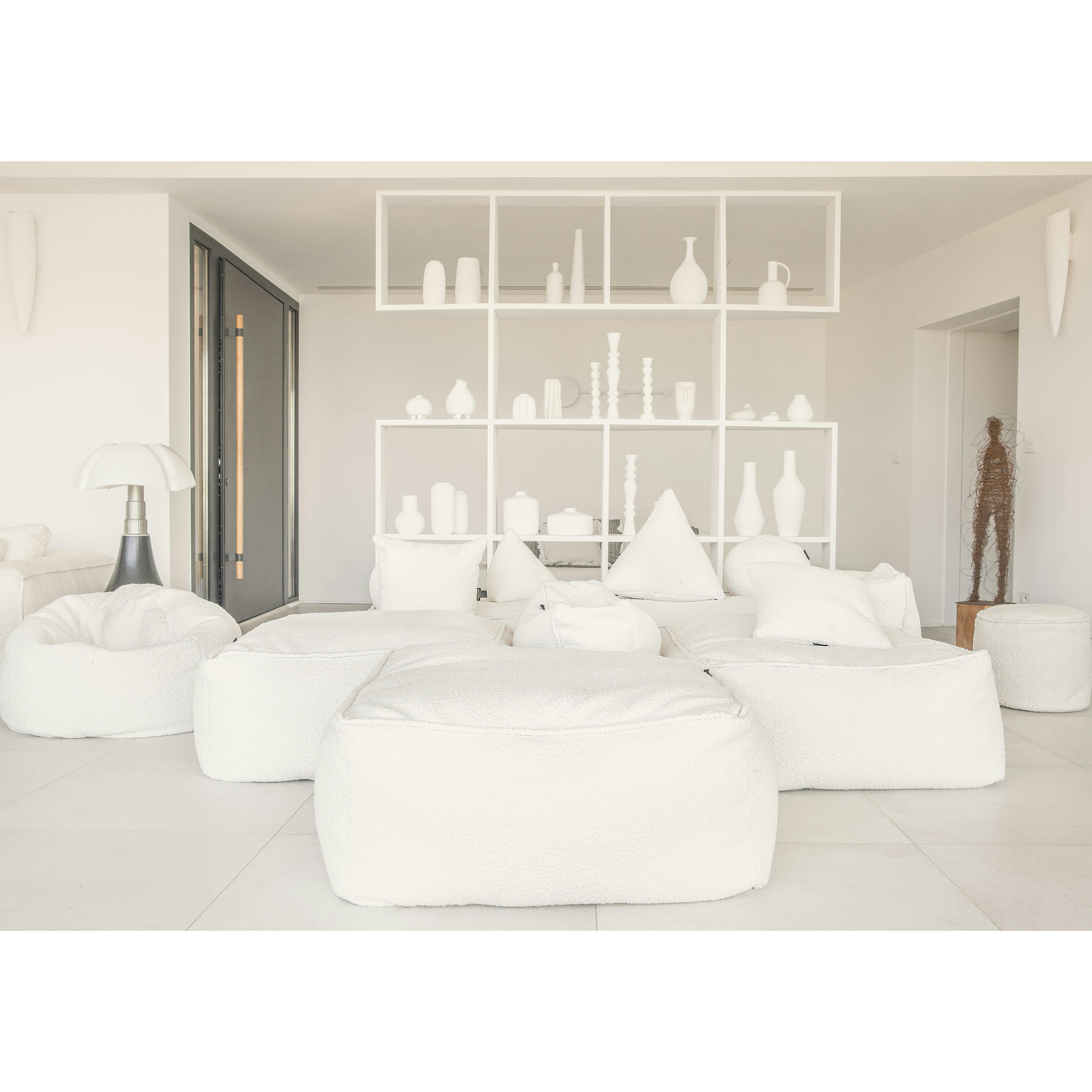 - Canapé-pouf modulable en bouclette (6 modules)