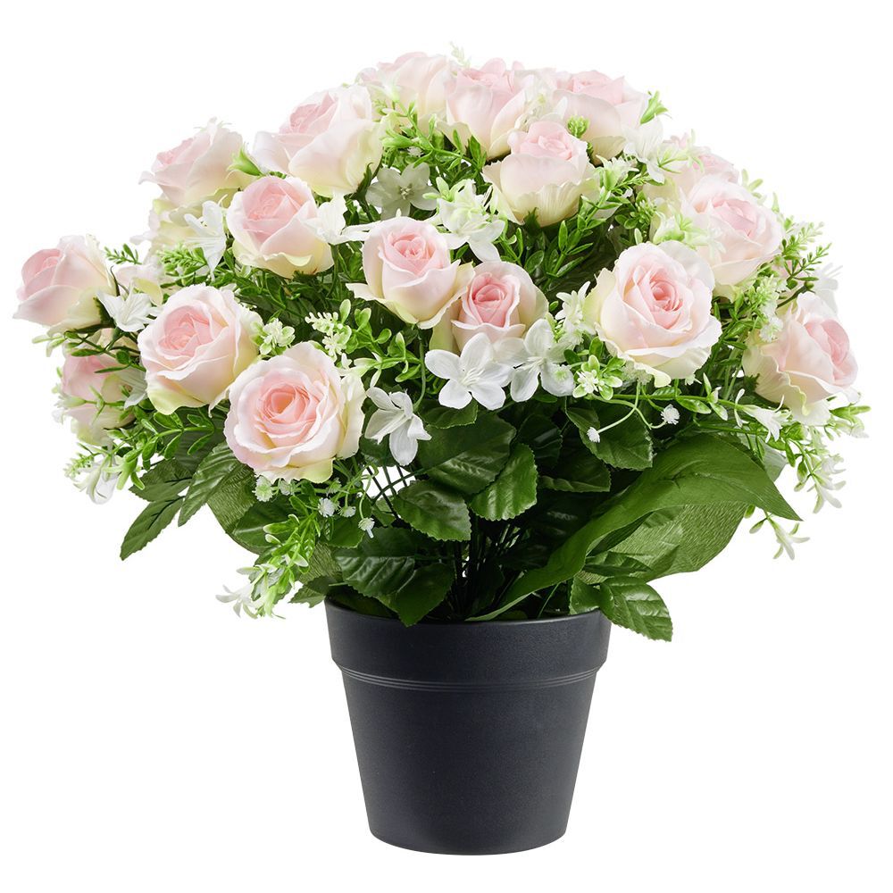 Pot de rose artificielle Ø50xH50cm
